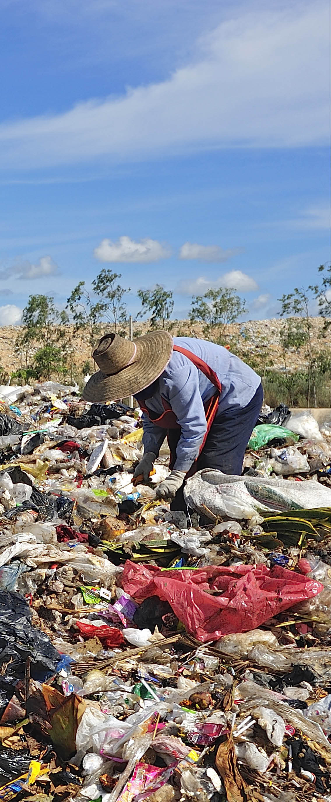 Pile of domestic garbage in Thailand 