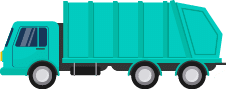 Cartoon people throwing out rubbish and trash into disposal containers flat vector illustration  Garbage truck standing on city road  Recycle service and industry concept